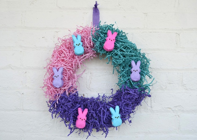 Easter Peeps Wreath DIY