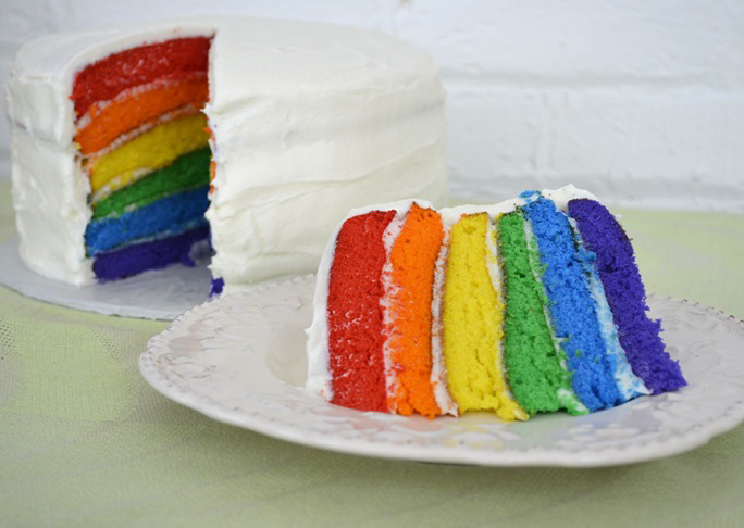 Rainbow Layer Cake Recipe