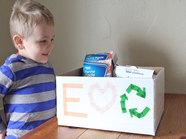 Kids Recycling Bin DIY Craft