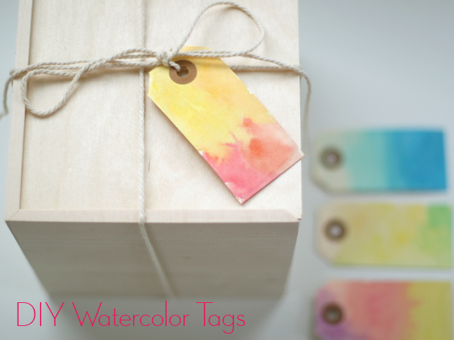 Wwater color Gift Tags DIY