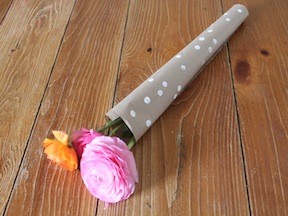 Flower Wrapping Paper DIY - Step 5