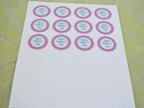 Mother's Day Cupcake Toppers - Step 1