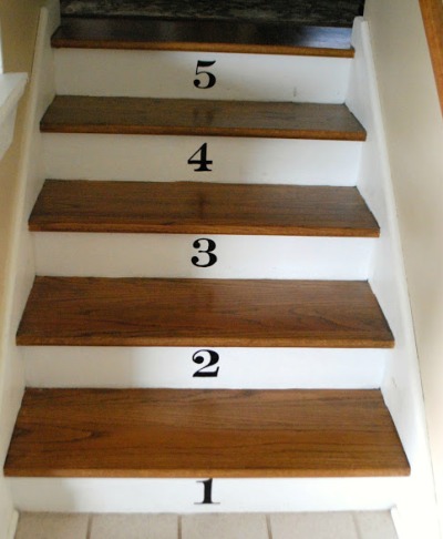 Painted Numbered Stairs