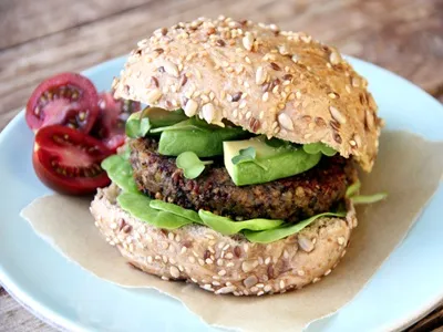 Black Lentil Pumpkin Burger