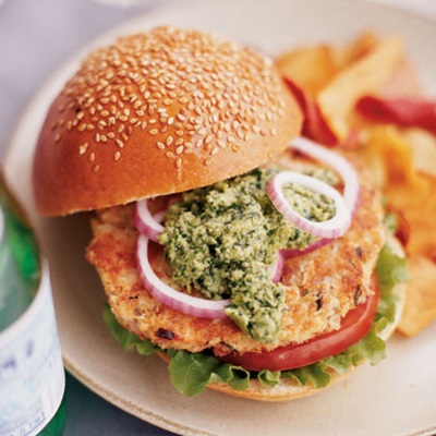 Wasabi Salmon Burger