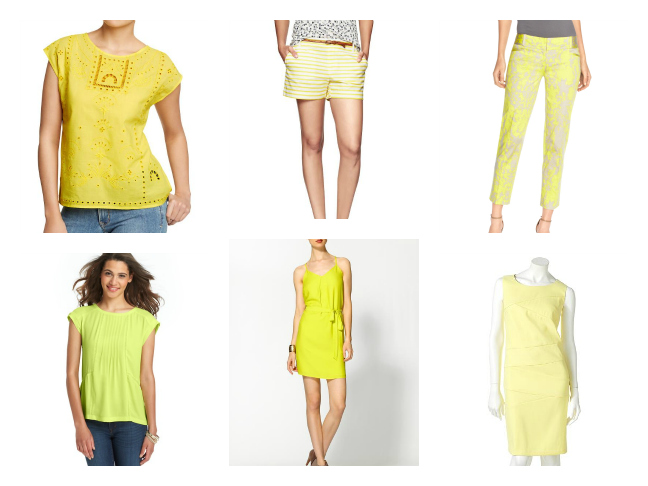 Women's Fashion in Yellow