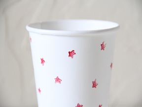 Star Stamped Cups Craft - Step 2