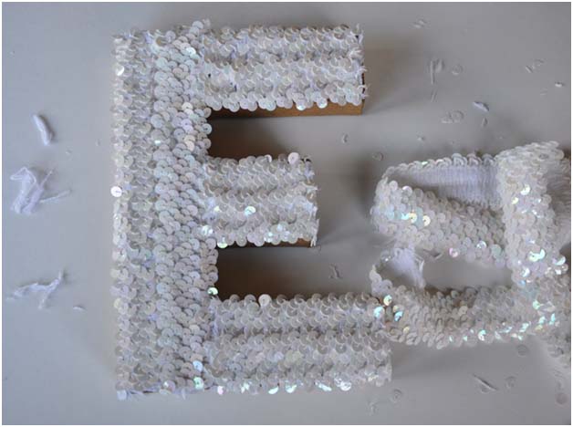 DIY: 5 Minute Sequin Initial