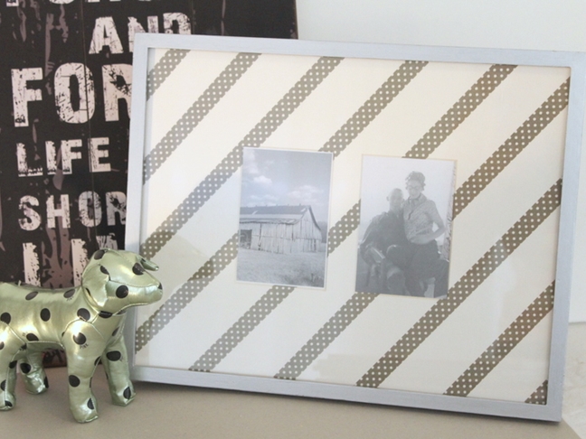 Washi Tape Picture Frame Mats DIY Project, Decorating Idea