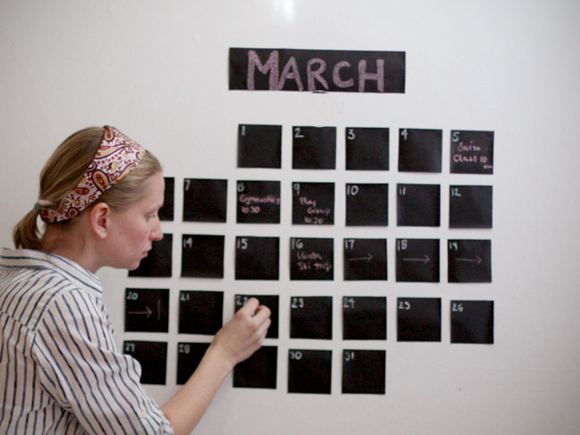 CHALKBOARD CALENDAR