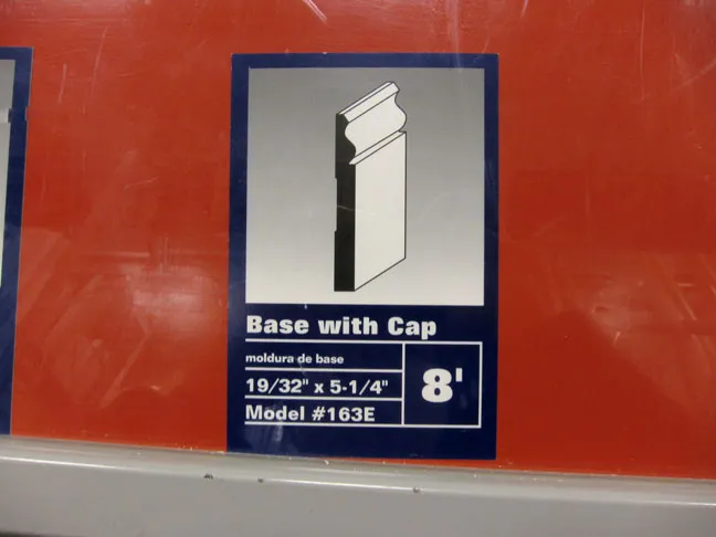 base molding cap