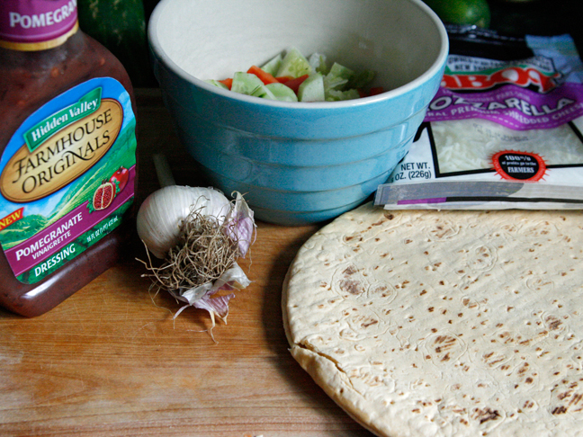 Pomegranate Salad Pizza - Ingredients