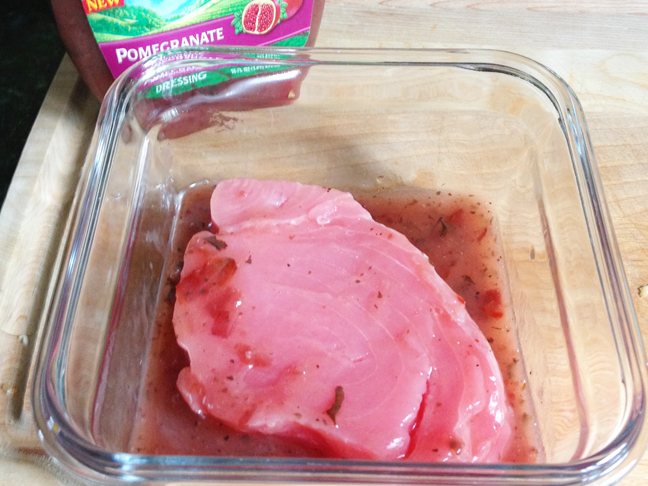 Pomegranate Ahi Tuna Salad - Step 1