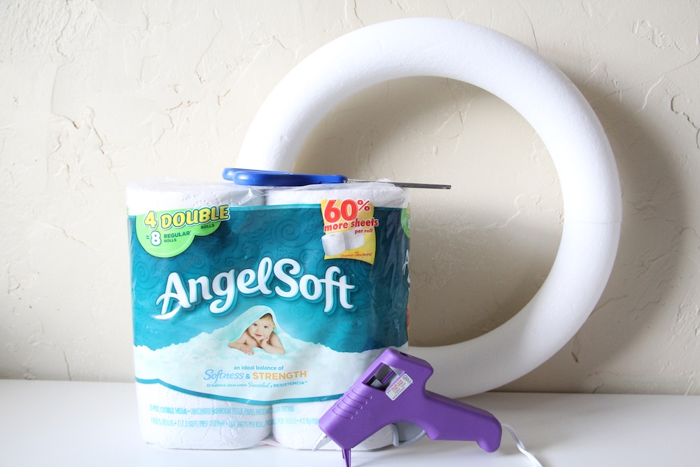 Toilet Tissue Wreath Craft - Materials