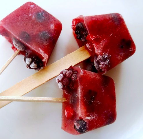 Pomegranate Berry Popsicles