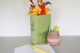 DIY Vintage Book Vase