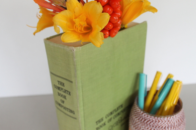 DIY Vintage Book Vase