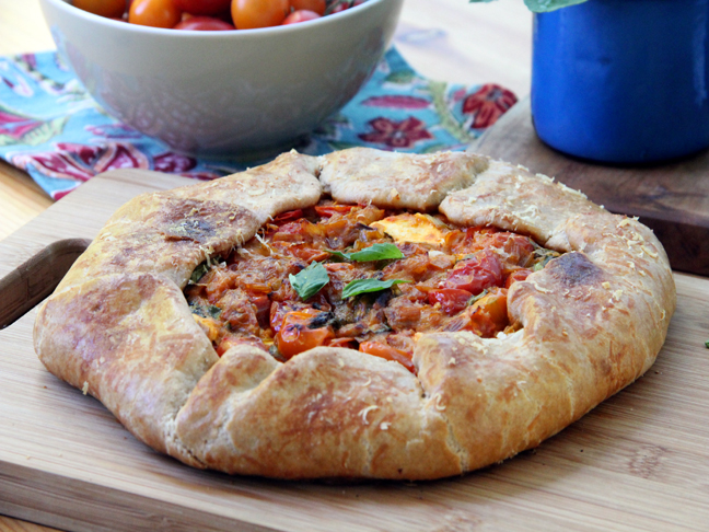Tomato Basil Galette with Goat Cheese Final