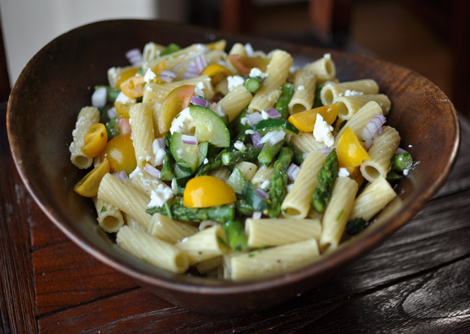 Pasta Salad with Asparagus, Zucchini, and Feta Recipe Final
