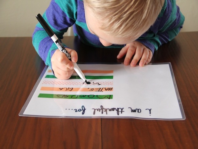 DIY Dry Erase Placemat