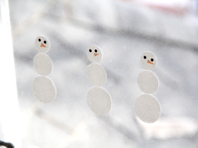 DIY Snowmen Window Clings