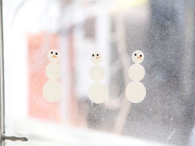 Snowmen Window Clings - Step 3