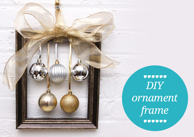 diy christmas ornament frame tutorial