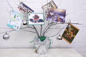 DIY christmas card tree