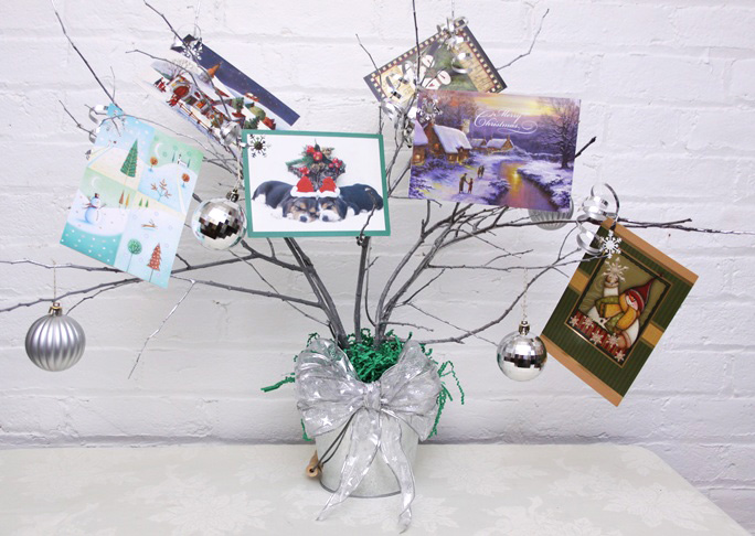 DIY christmas card tree