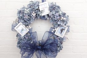 winter photo frame wreath