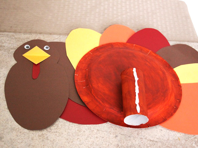 Turkey Paper Plate Craft - Step 14