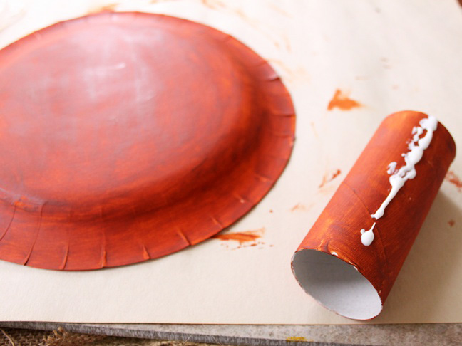 Turkey Paper Plate Craft - Step 2