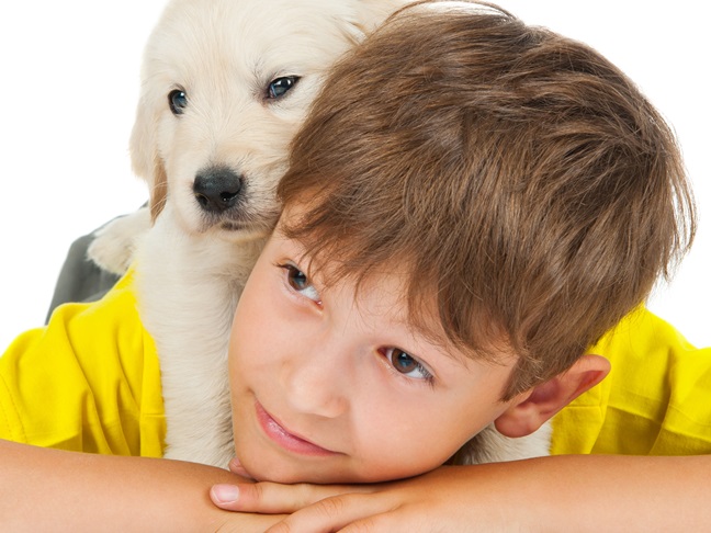 boy and dog