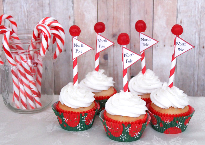 north pole christmas cupcakes tutorial