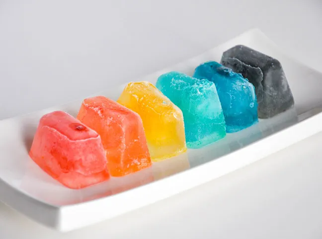 rainbow ice cubes