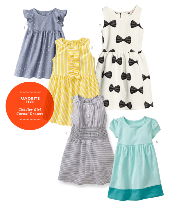 Favorite Five Casual Toddler Dresses from The Kids' Dept. for Momtastic