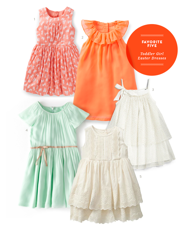 Favorite Five Toddler Girl Easter Dresses from The Kids' Dept. for Momtastic.