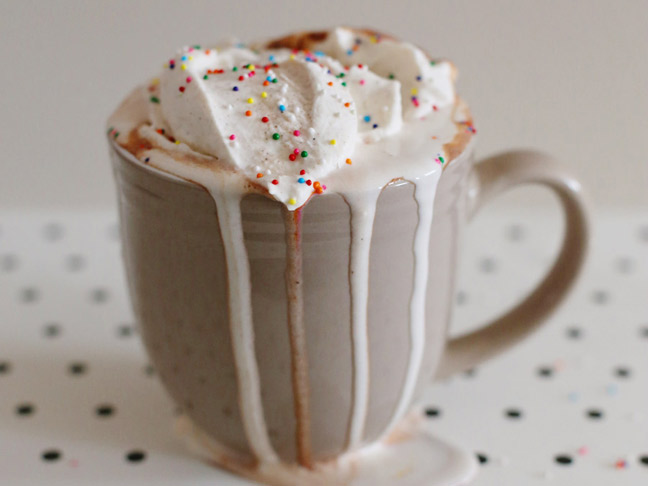 Nutella Hot Chocolate with Cinnamon Whipped Cream