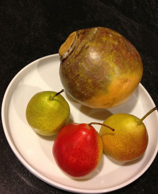 rutabaga and pear