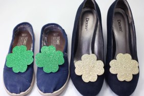 DIY Shamrock Shoe Clips