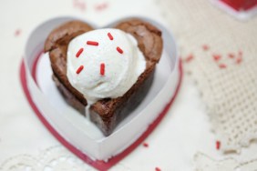 Gluten-Free Brownies filled with Valentine's Day Candy