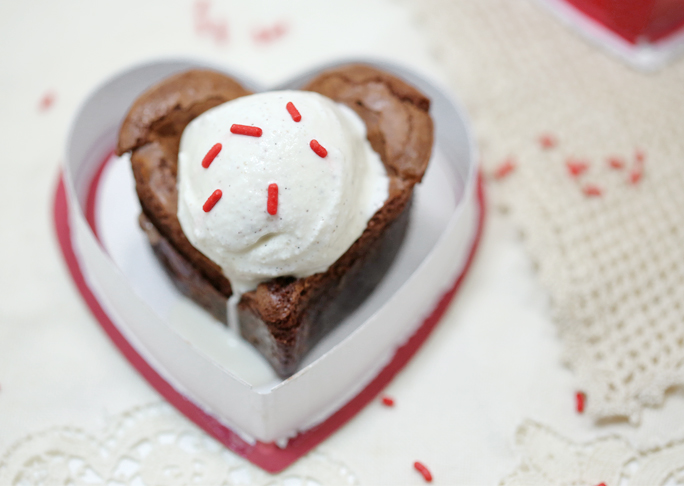 Gluten-Free Brownies filled with Valentine's Day Candy