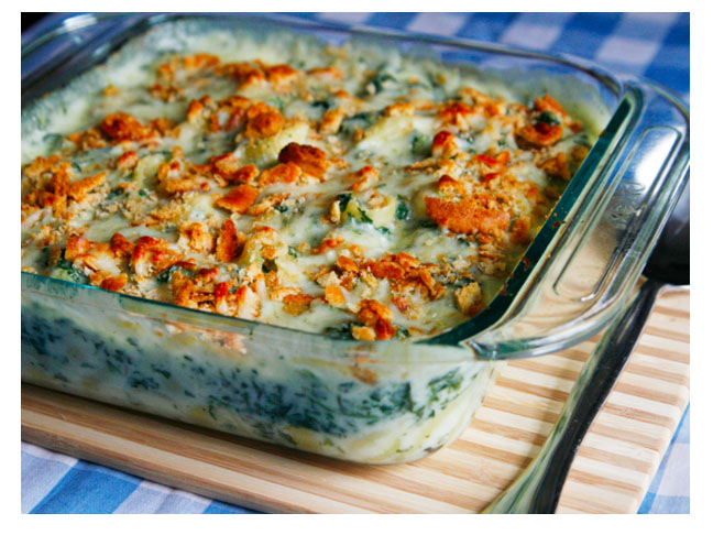 baked spinach mac and cheese
