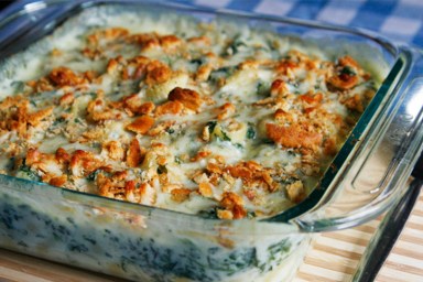 baked spinach Mac and cheese