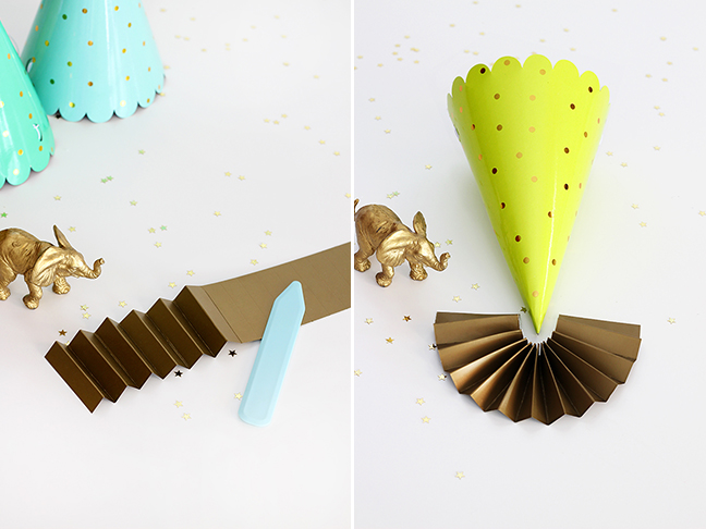 DIY Paper Pinwheel Pom Party Hat Topper by Splendid Supply Co for Momtastic