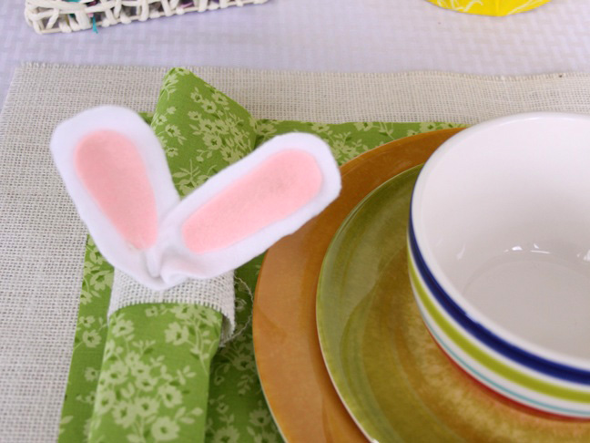 easter bunny ears place setting step 8