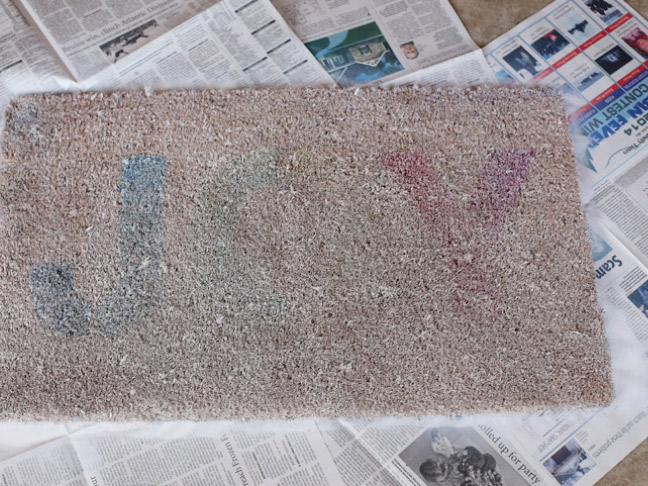 DIY Upcycled Door Mat