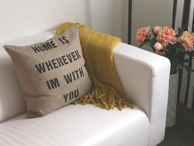DIY quote pillow
