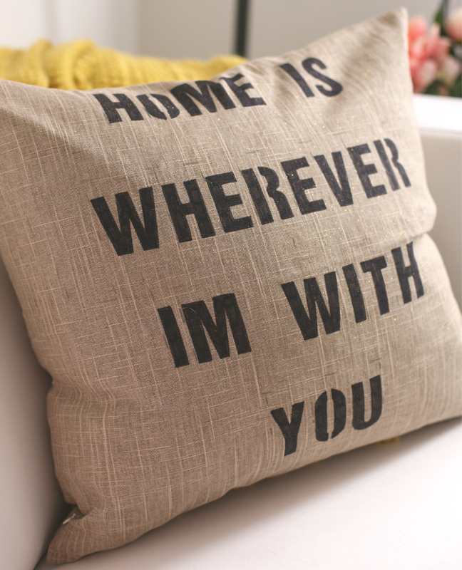 DIY quote pillow