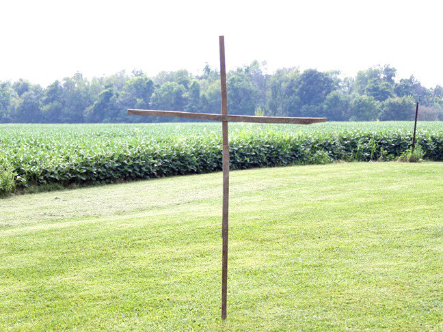 the frame used to build the scarecrow